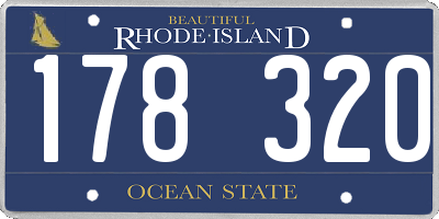RI license plate 178320