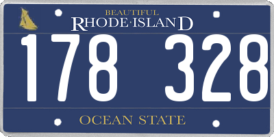 RI license plate 178328