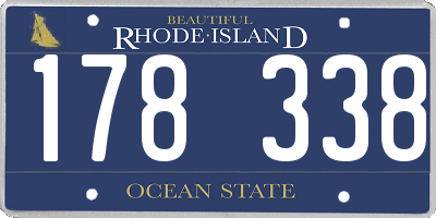 RI license plate 178338