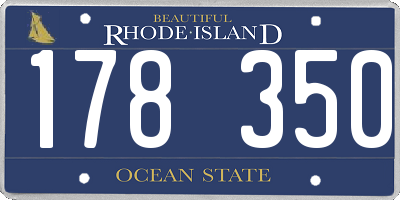 RI license plate 178350