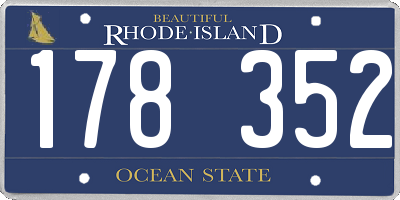 RI license plate 178352