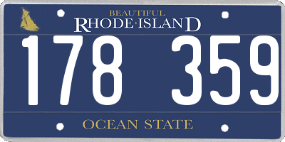 RI license plate 178359