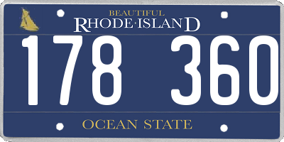 RI license plate 178360