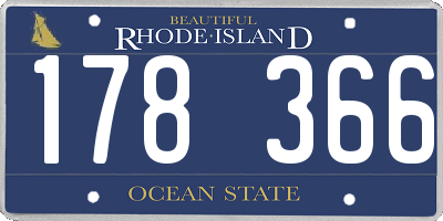 RI license plate 178366
