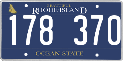 RI license plate 178370