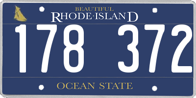 RI license plate 178372