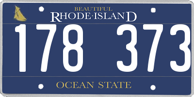RI license plate 178373