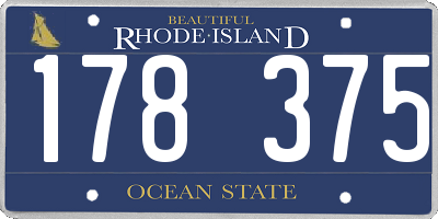 RI license plate 178375