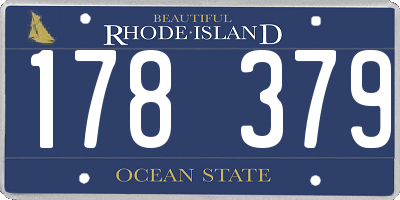 RI license plate 178379