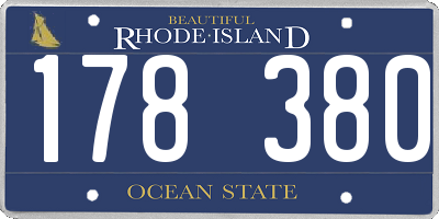 RI license plate 178380