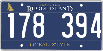 RI license plate 178394