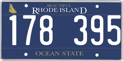 RI license plate 178395