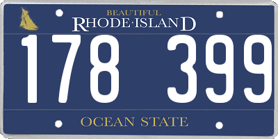 RI license plate 178399