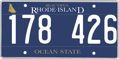 RI license plate 178426