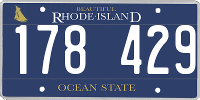 RI license plate 178429