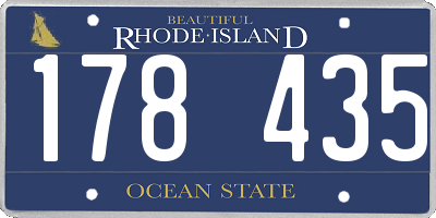 RI license plate 178435
