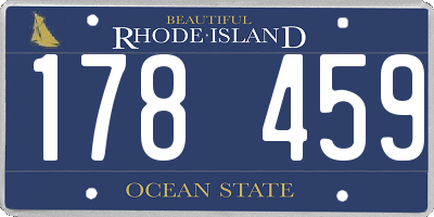 RI license plate 178459