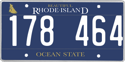 RI license plate 178464