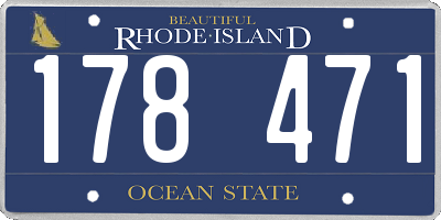 RI license plate 178471