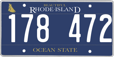 RI license plate 178472
