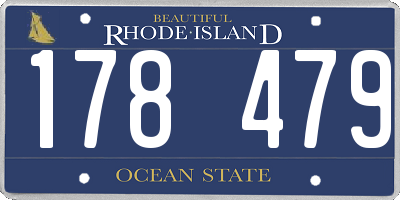 RI license plate 178479