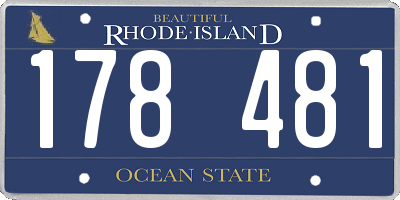 RI license plate 178481
