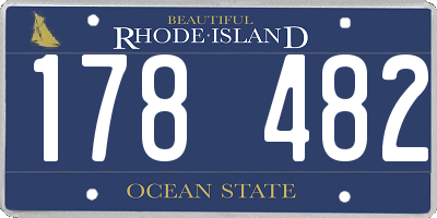 RI license plate 178482