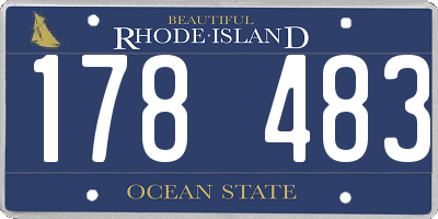 RI license plate 178483