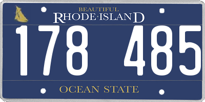 RI license plate 178485