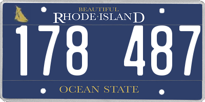 RI license plate 178487
