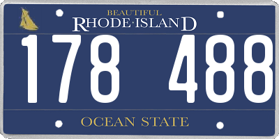 RI license plate 178488