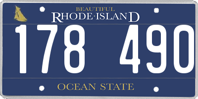 RI license plate 178490