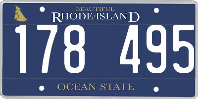 RI license plate 178495