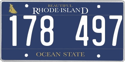 RI license plate 178497