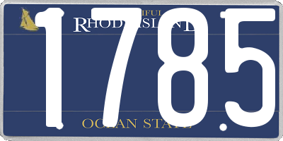 RI license plate 1785