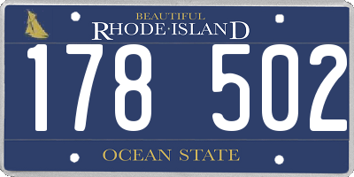 RI license plate 178502