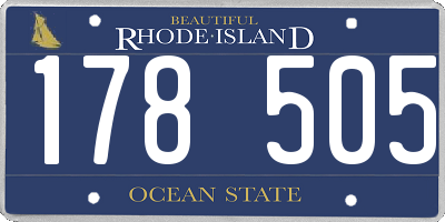 RI license plate 178505