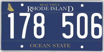 RI license plate 178506