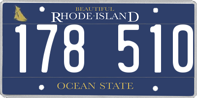 RI license plate 178510
