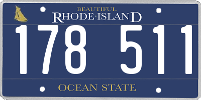 RI license plate 178511