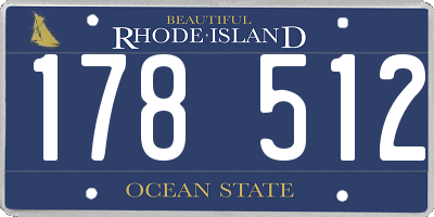 RI license plate 178512