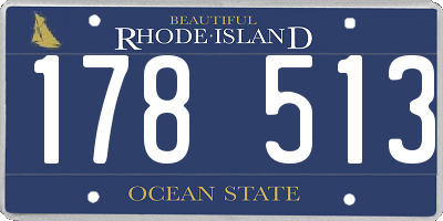 RI license plate 178513