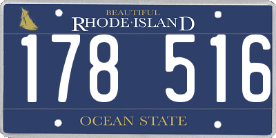 RI license plate 178516