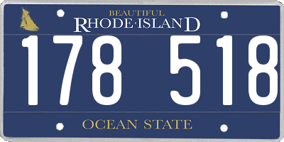 RI license plate 178518