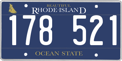 RI license plate 178521