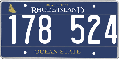 RI license plate 178524