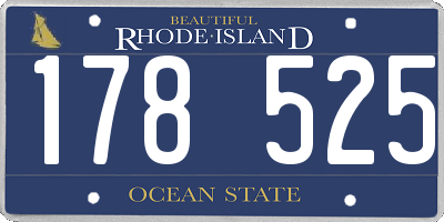 RI license plate 178525