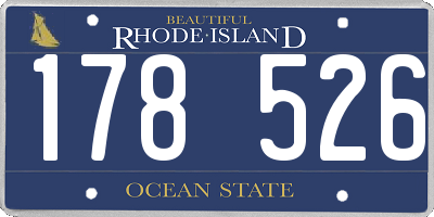 RI license plate 178526