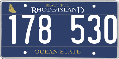 RI license plate 178530
