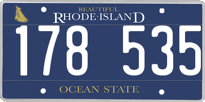 RI license plate 178535